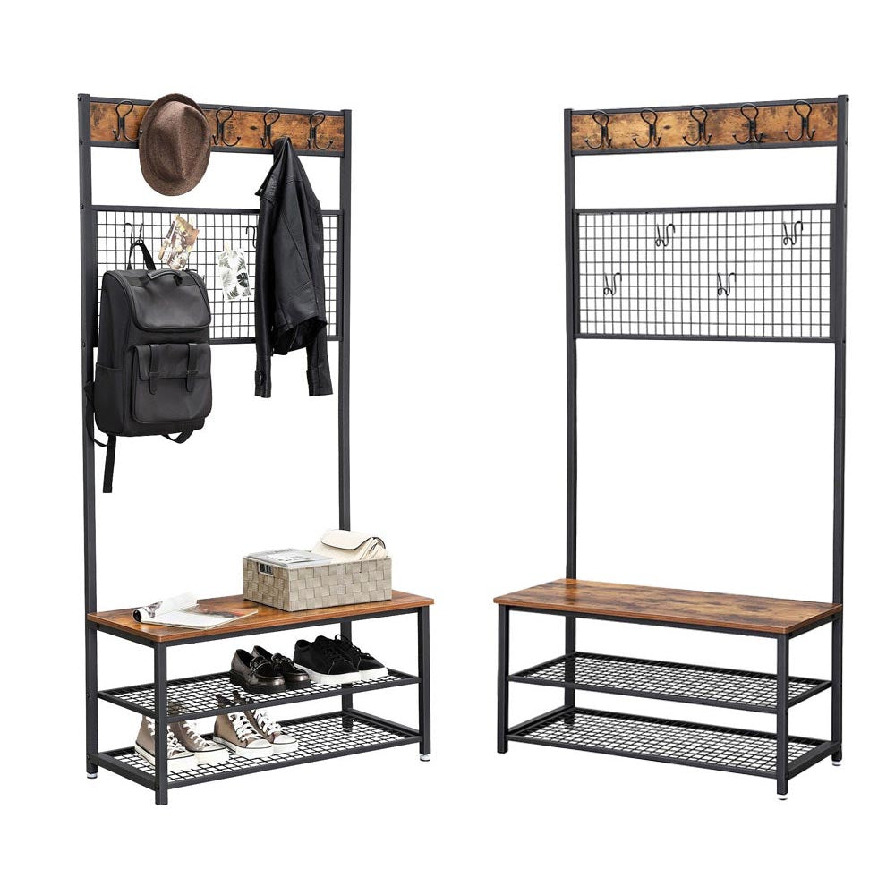 Coat rack stable metal frame detail