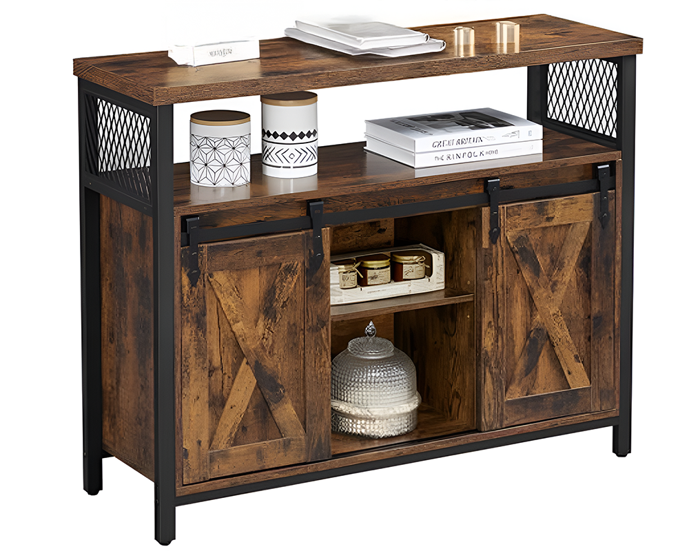 Open compartment for utensils in kitchen cabinet