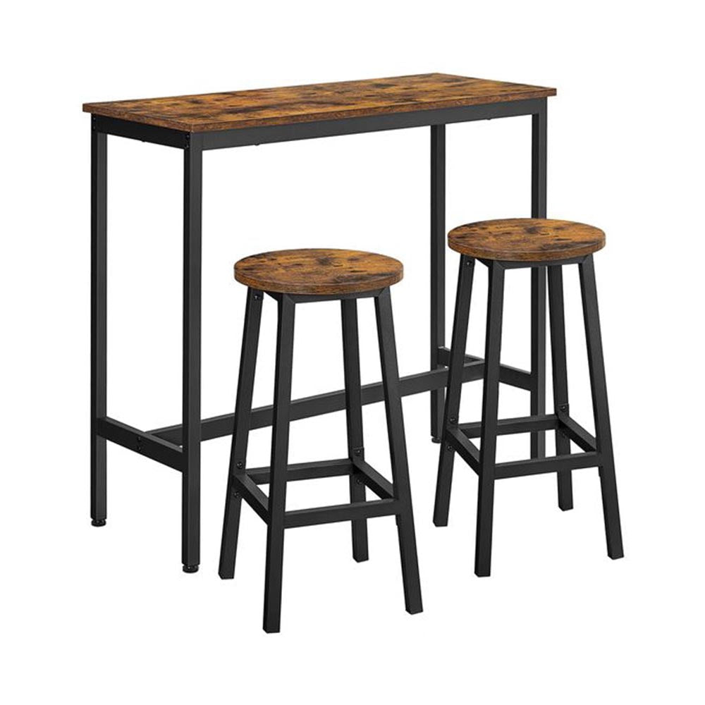Bar table set in small dining area