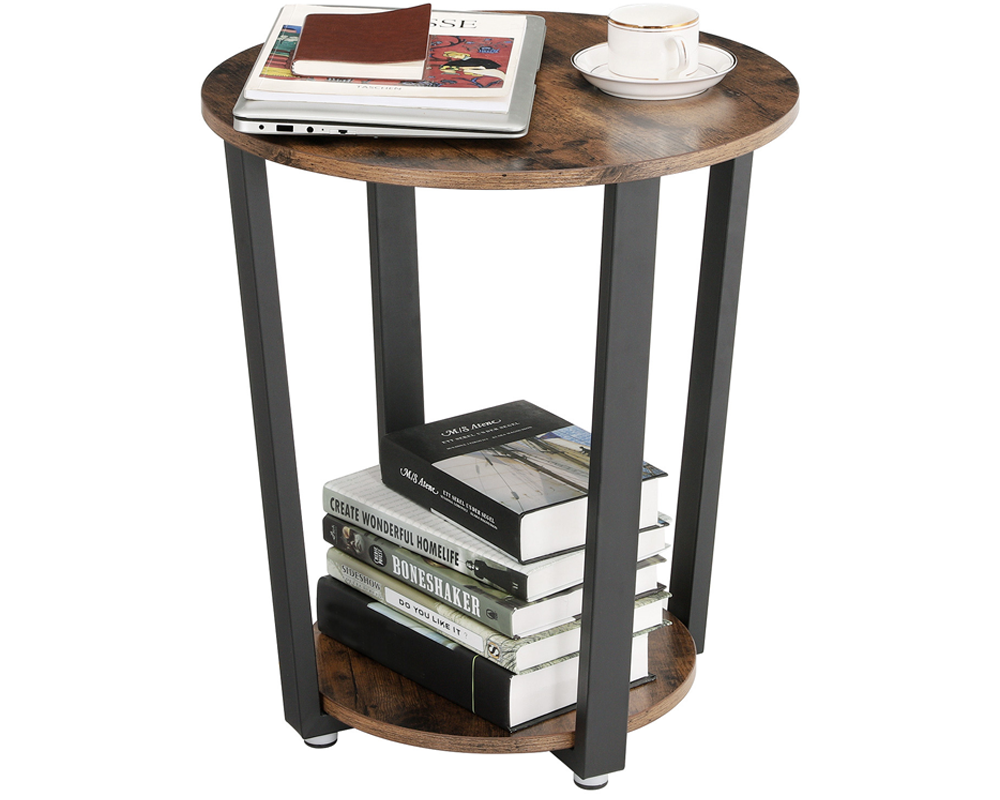 Side table showing industrial style design