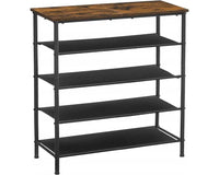Thumbnail for Shoe rack with rustic brown and black finish