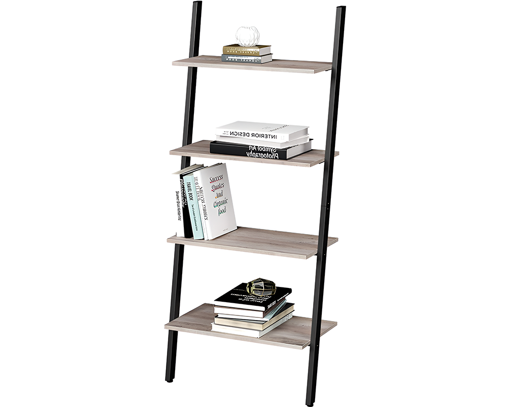Compact vertical display ladder shelf