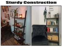 Thumbnail for Leaning Wall Bookcase Rustic Brown Wood Plant Stand