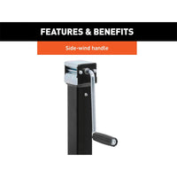 Thumbnail for Black powder coat finish on trailer jack