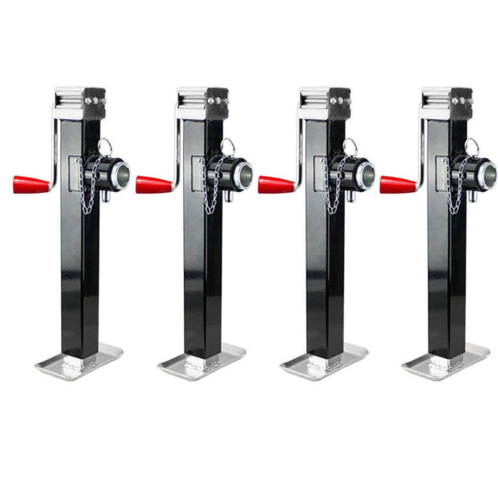 Trailer jack mounted on trailer frame