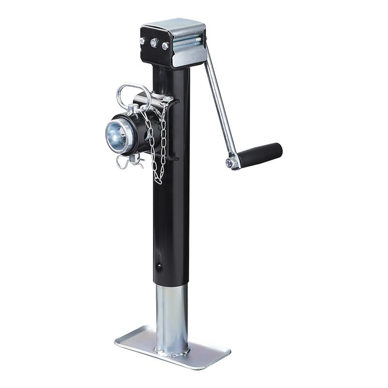 Sidewind handle ergonomic design on trailer jack