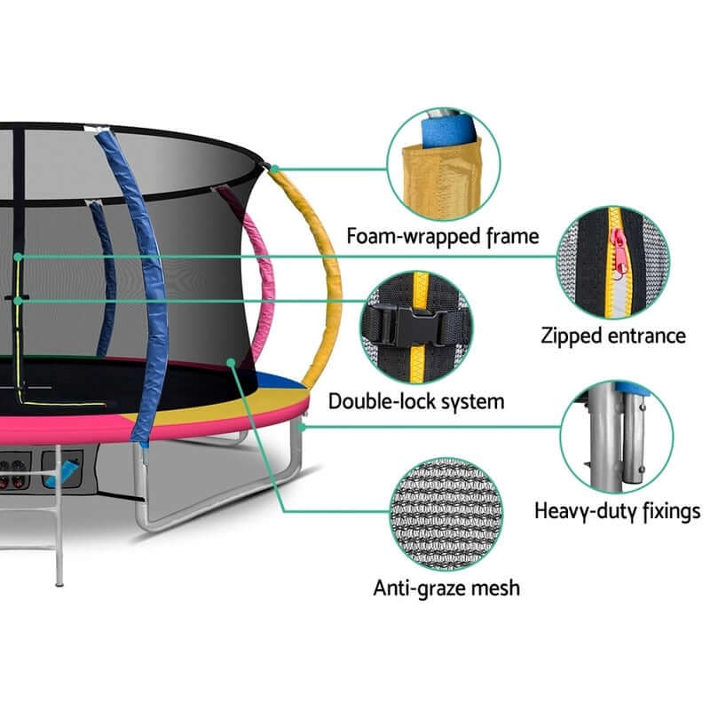 Ladder for easy trampoline access
