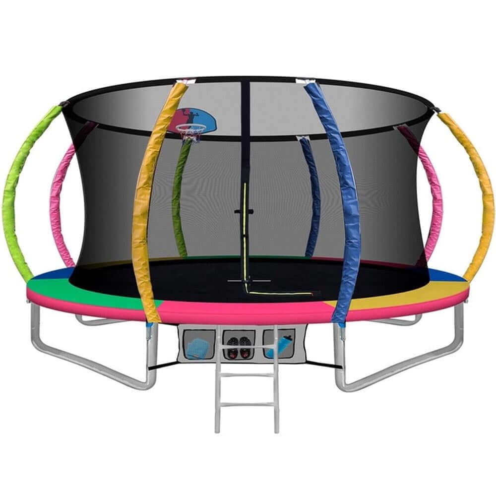 12FT outdoor trampoline with safety enclosure net