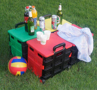 Thumbnail for Foldable Trolley Foldable Shopping Trolley Cart Portable Collapsible Folding Wheel Grocery Trolley Crate