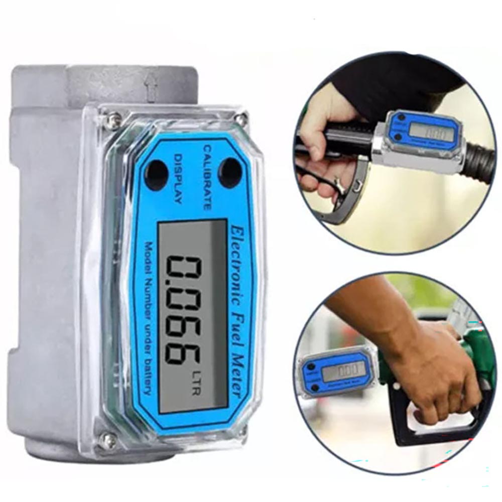Digital turbine flow meter used in industrial setup