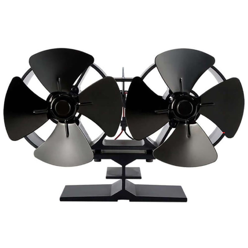 Stove fan blades spinning in motion