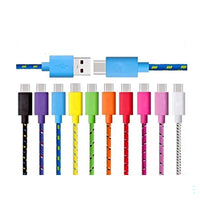 Thumbnail for Braided nylon charging cable coiled neatly