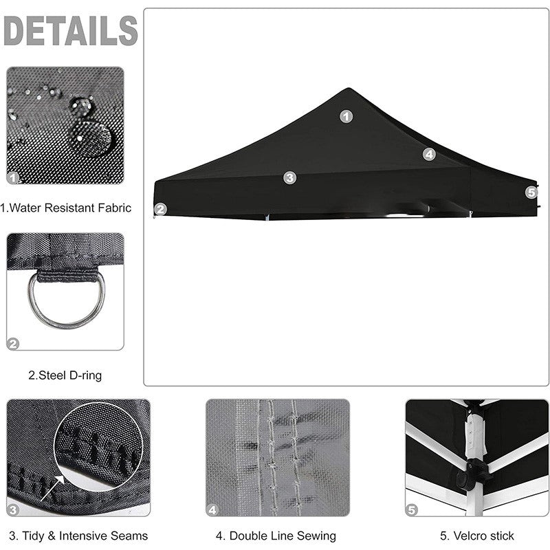 3x3 Gazebo Roof Cover Outdoor Garden Marquee Waterproof Tent