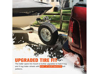 Thumbnail for Trailer tyre carrier fitted on motorhome rear