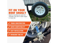 Thumbnail for Side view of spare tyre carrier on trailer frame