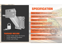 Thumbnail for Trailer wheel bracket with durable steel construction