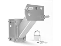 Thumbnail for Close-up of steel spare tyre carrier mounting hardware