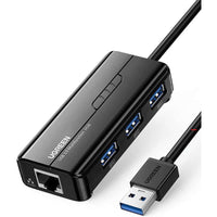 Thumbnail for USB hub with optional DC jack for power devices