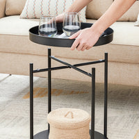 Thumbnail for VASAGLE Bed Side Tables End Table Black