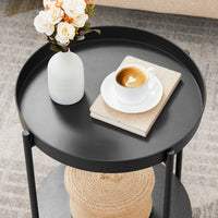 Thumbnail for VASAGLE Bed Side Tables End Table Black
