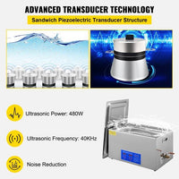 Thumbnail for 22L Ultrasonic Cleaner Stainless Steel with Digital Timer - The Shopsite