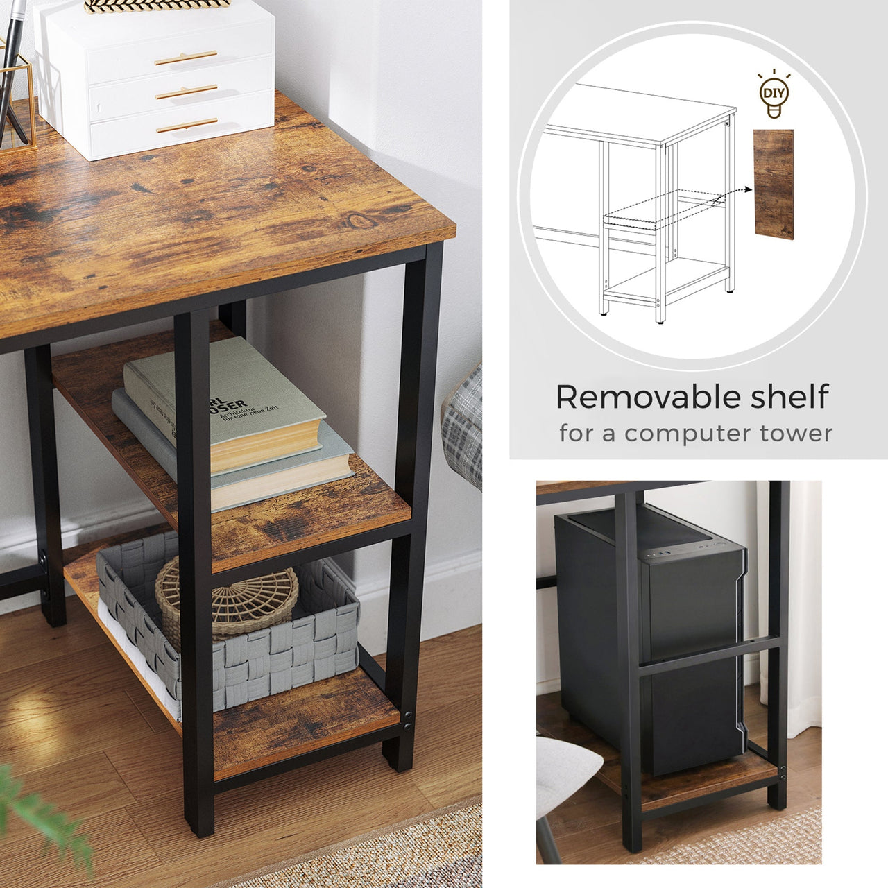 Vasagle L-Shaped Corner Computer Desk