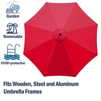 Thumbnail for 3M Parasol Replacement Cloth Round Garden Umbrella Cover For 8-Arm - The Shopsite