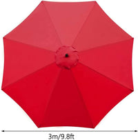 Thumbnail for 3M Parasol Replacement Cloth Round Garden Umbrella Cover For 8-Arm - The Shopsite