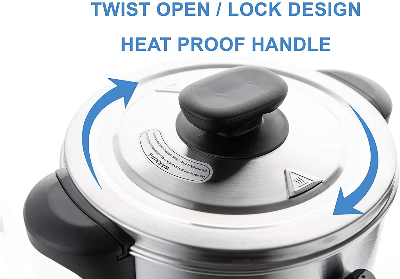 Hot water urn 25L matte and metallic surface