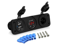 Thumbnail for Dual USB ports with blue LED indicator