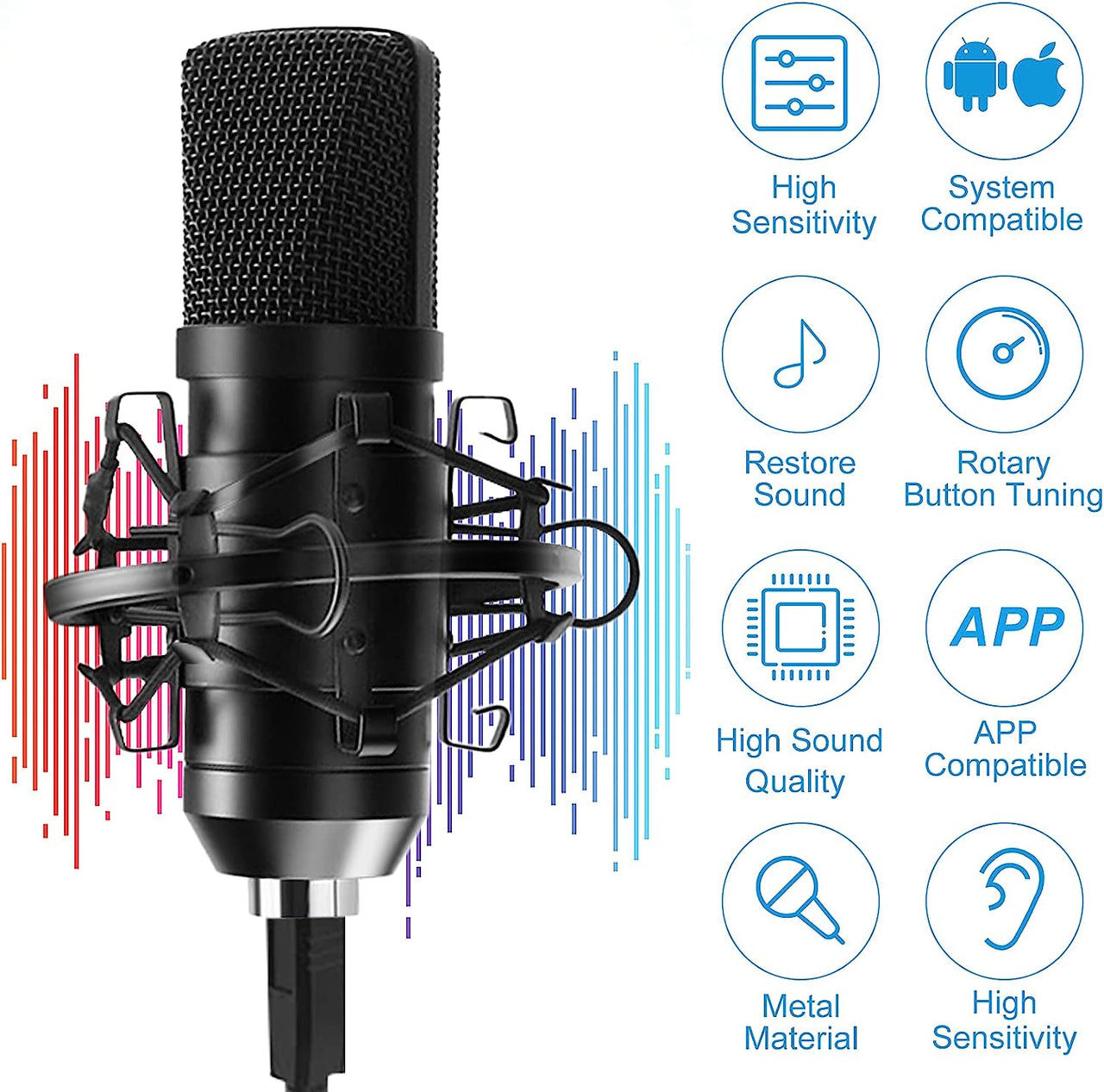 Usb Condensor USB Condenser Microphone Kit for Podcasting & Streaming NZ | Homyspire