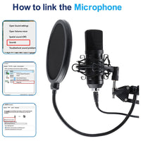 Thumbnail for Usb Condenser Microphone Mic With Stand