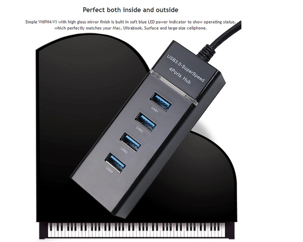 Usb Hub 4 Ports High-Speed Hubs Hi-Speed 4 Port Usb 3.0