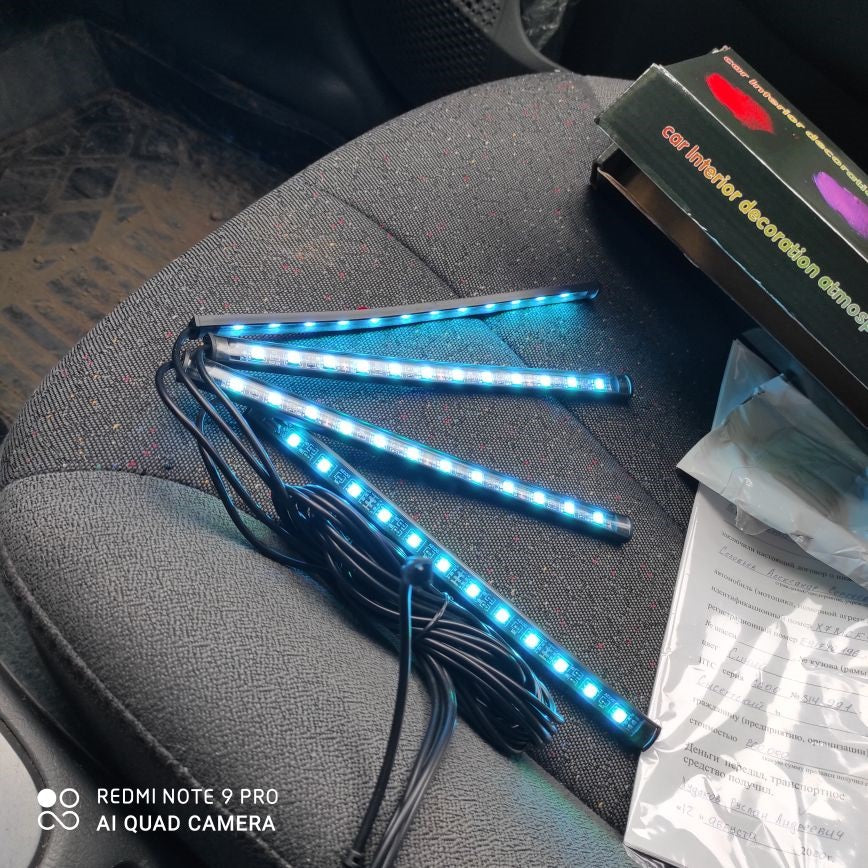 Car LED Lights RGB Voice Remote