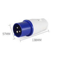 Thumbnail for Caravan lead connector plug 16A IP44 Male + Female Combo - The Shopsite