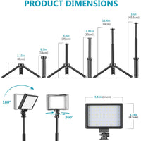 Thumbnail for 2-Pack Dimmable 5600K USB LED Video Light with Adjustable Tripod Stand - The Shopsite