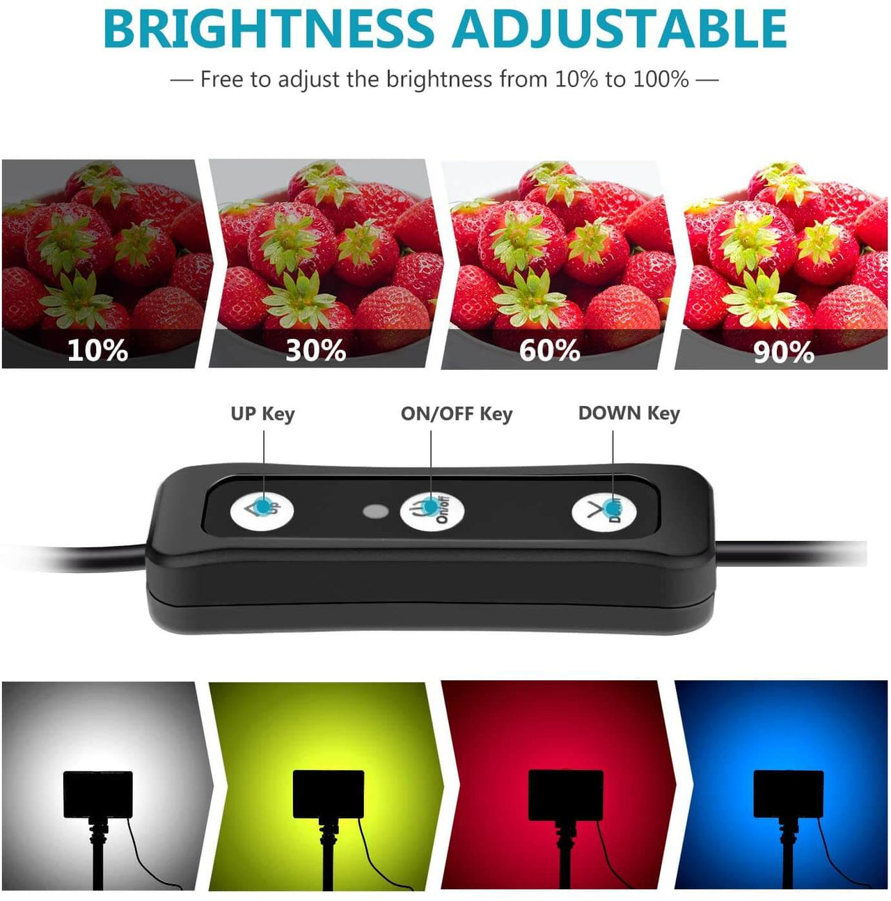 2-Pack Dimmable 5600K USB LED Video Light with Adjustable Tripod Stand - The Shopsite