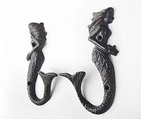 Thumbnail for Cast Iron Mermaid Hook - Rustic - Set Of 2 - The Shopsite