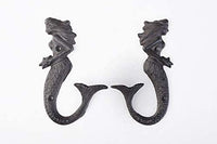 Thumbnail for Cast Iron Mermaid Hook - Rustic - Set Of 2 - The Shopsite