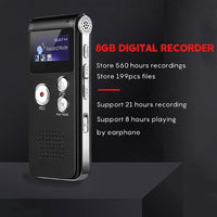 Thumbnail for 8GB Voice Recorder Dictaphone