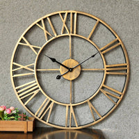 Thumbnail for Big Retro Wrought Iron Wall Clock Roman Numerals - The Shopsite