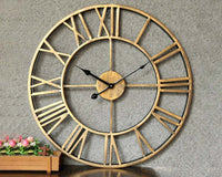 Thumbnail for Big Retro Wrought Iron Wall Clock Roman Numerals - The Shopsite