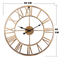 Thumbnail for Big Retro Wrought Iron Wall Clock Roman Numerals - The Shopsite