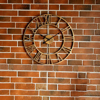 Thumbnail for Big Retro Wrought Iron Wall Clock Roman Numerals - The Shopsite