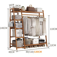 Thumbnail for Bamboo Wardrobe 1.3m wide 1.4m High 40cm Wide - The Shopsite