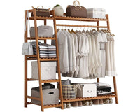 Thumbnail for Bamboo Wardrobe 1.3m wide 1.4m High 40cm Wide - The Shopsite