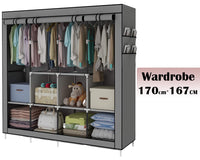 Thumbnail for Wardrobe Organiser Grey 170*45*175cm