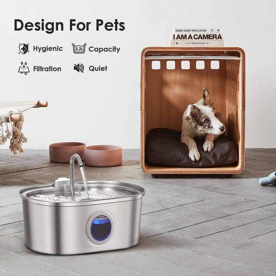 replaceable filter cat fountain