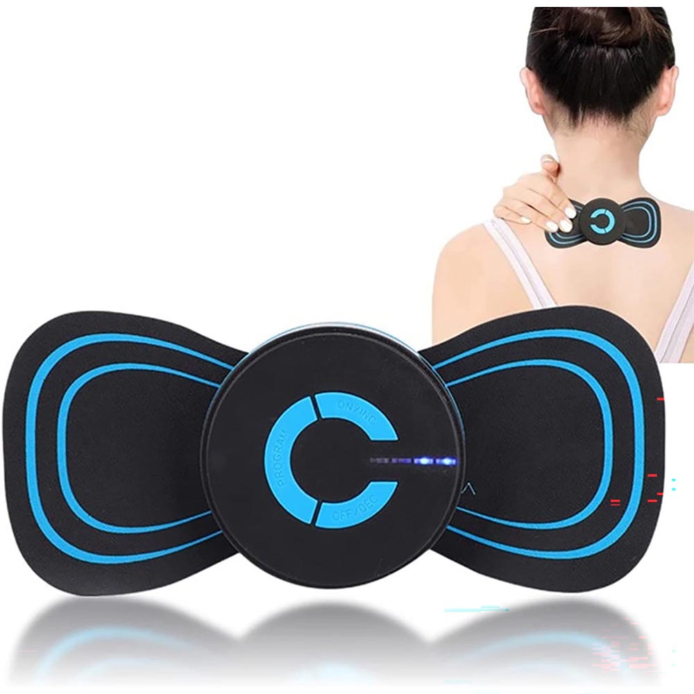 Electric neck massager side view showing compact size