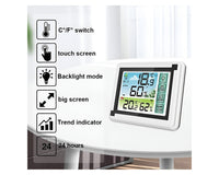 Thumbnail for Wireless Weather Station Indoor Outdoor Hygrometer Thermometer